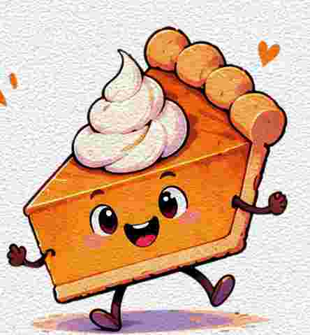 Pumpkin Pie with a Smiley Face