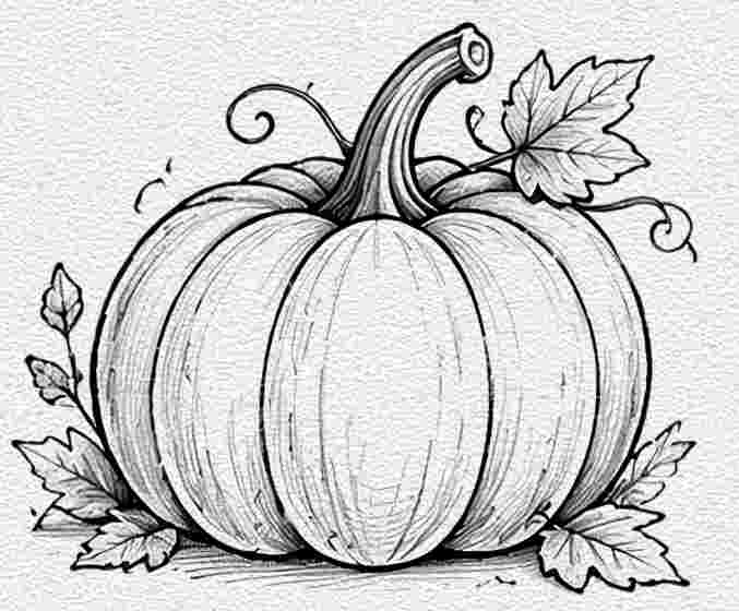 Pumpkin with Curved Lines