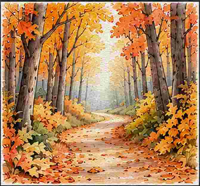 Quiet Autumn Forest Path