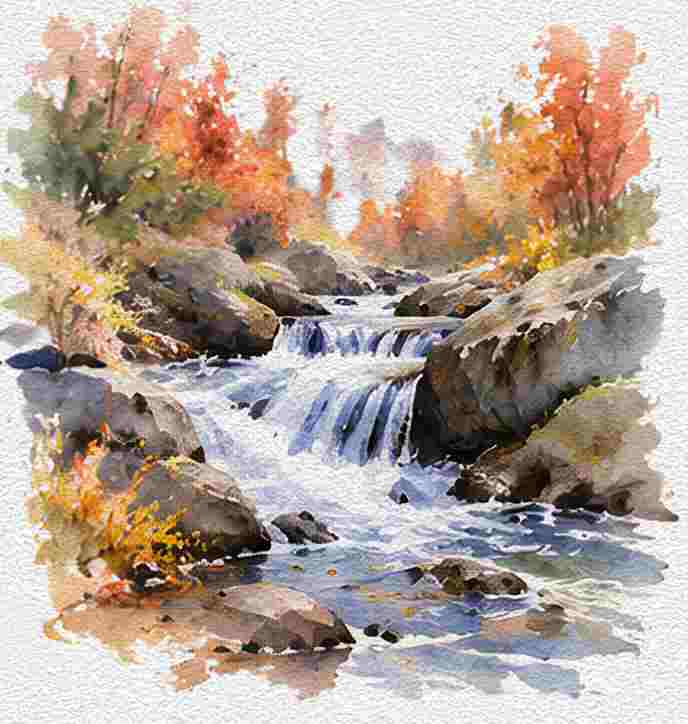 Quiet Woodland Waterfall