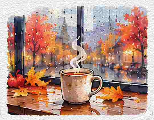 Rainy Café Window