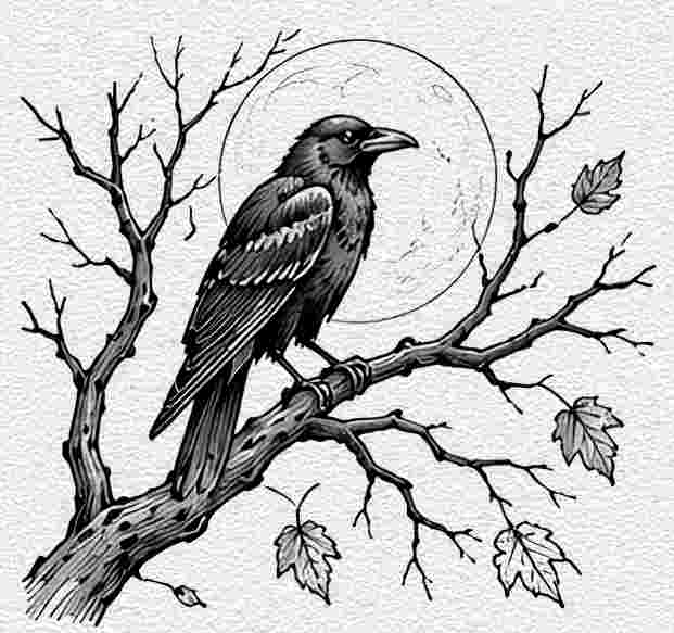 Raven on a Bare Branch