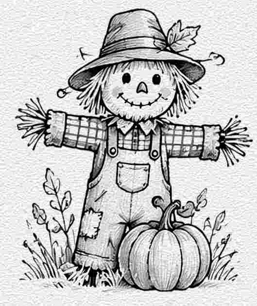 Scarecrow in an Autumn Field