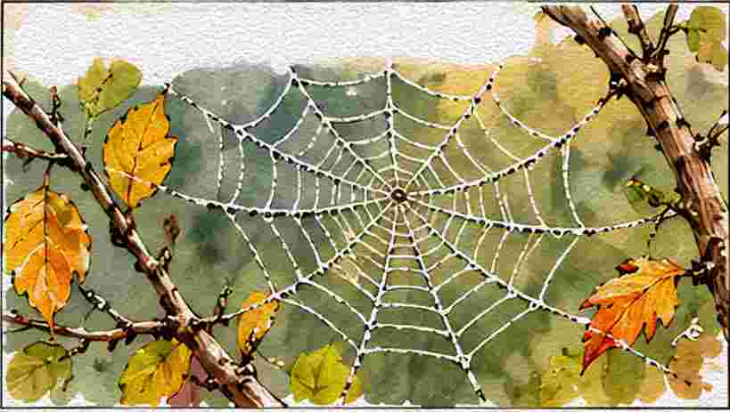 Spiderweb Between Two Branches