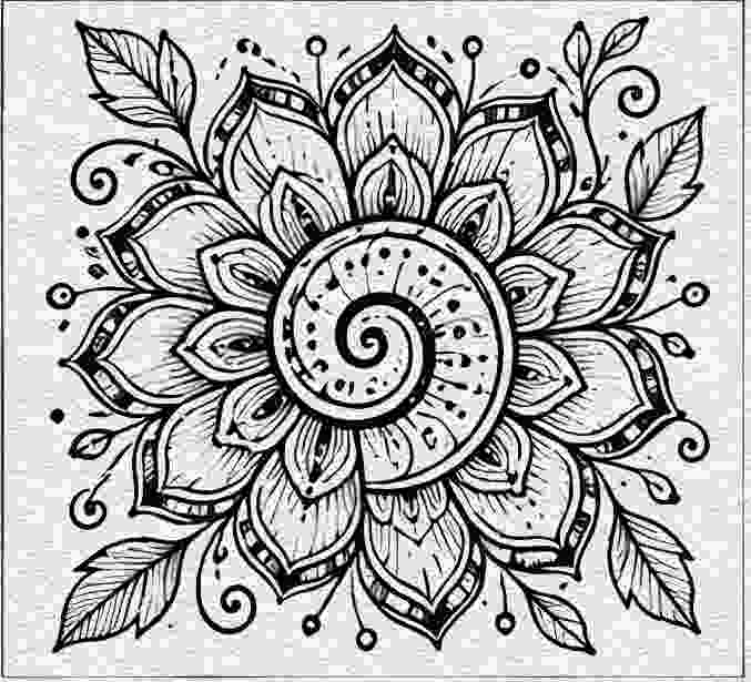 Spiral Rosette Zentangle
