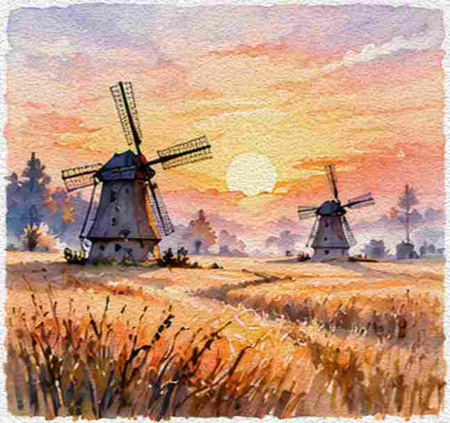 Sunrise Above a Quiet Marsh