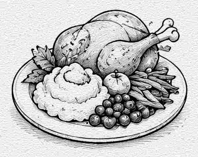 Thanksgiving Dinner Plate
