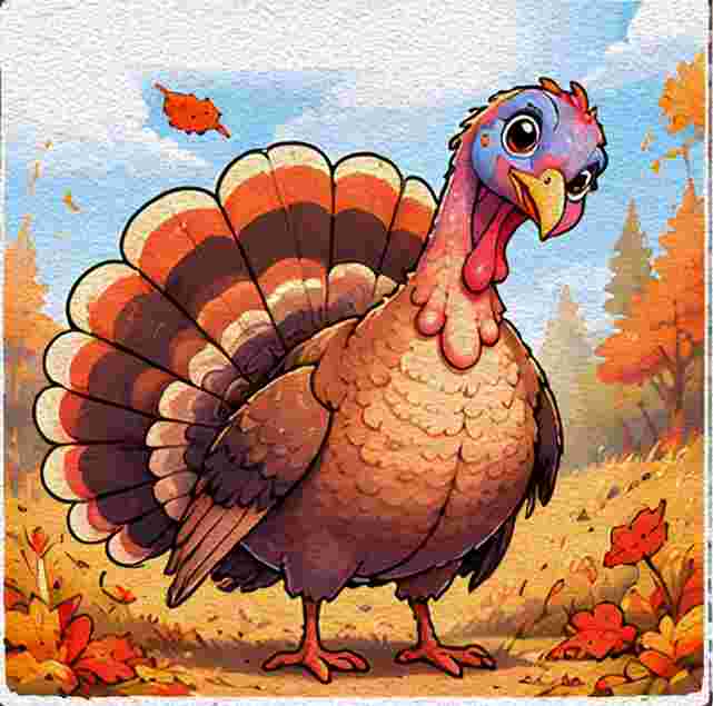 Turkey with a Curious Head Tilt