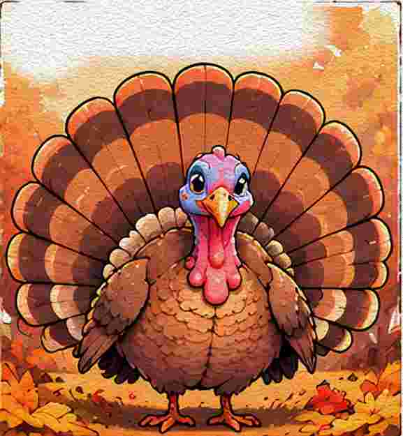 Turkey with a Fully Fanned Tail