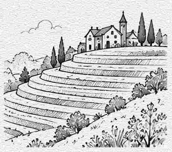 Vineyard Estate with Terraced Slopes