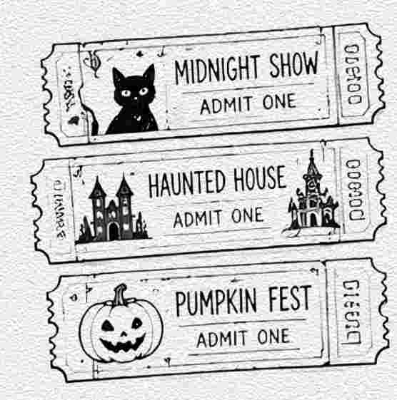 Vintage Halloween Ticket Collection